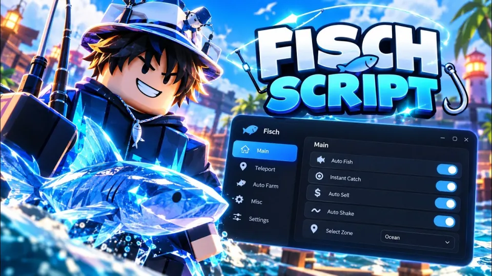 Fisch Script 2026 – Auto Fish, Auto Sell & Fast XP | Roblox Farming Setup